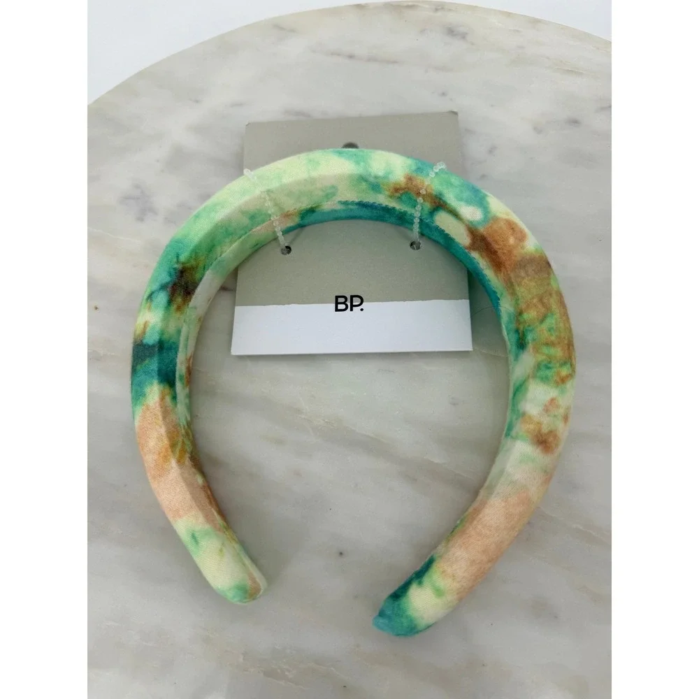 BP Nordstrom Rack Green Multi Tie Dye Padded Headband BPHF61SP21 NWT